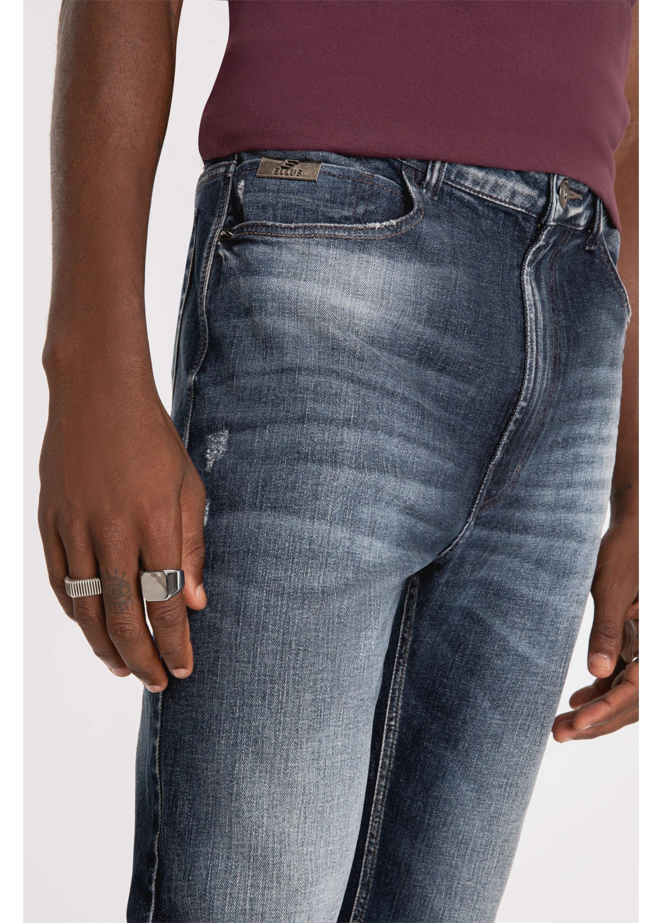 Calça Dark Forest Elastic 1847 Lav. Escuro C/ Matiz