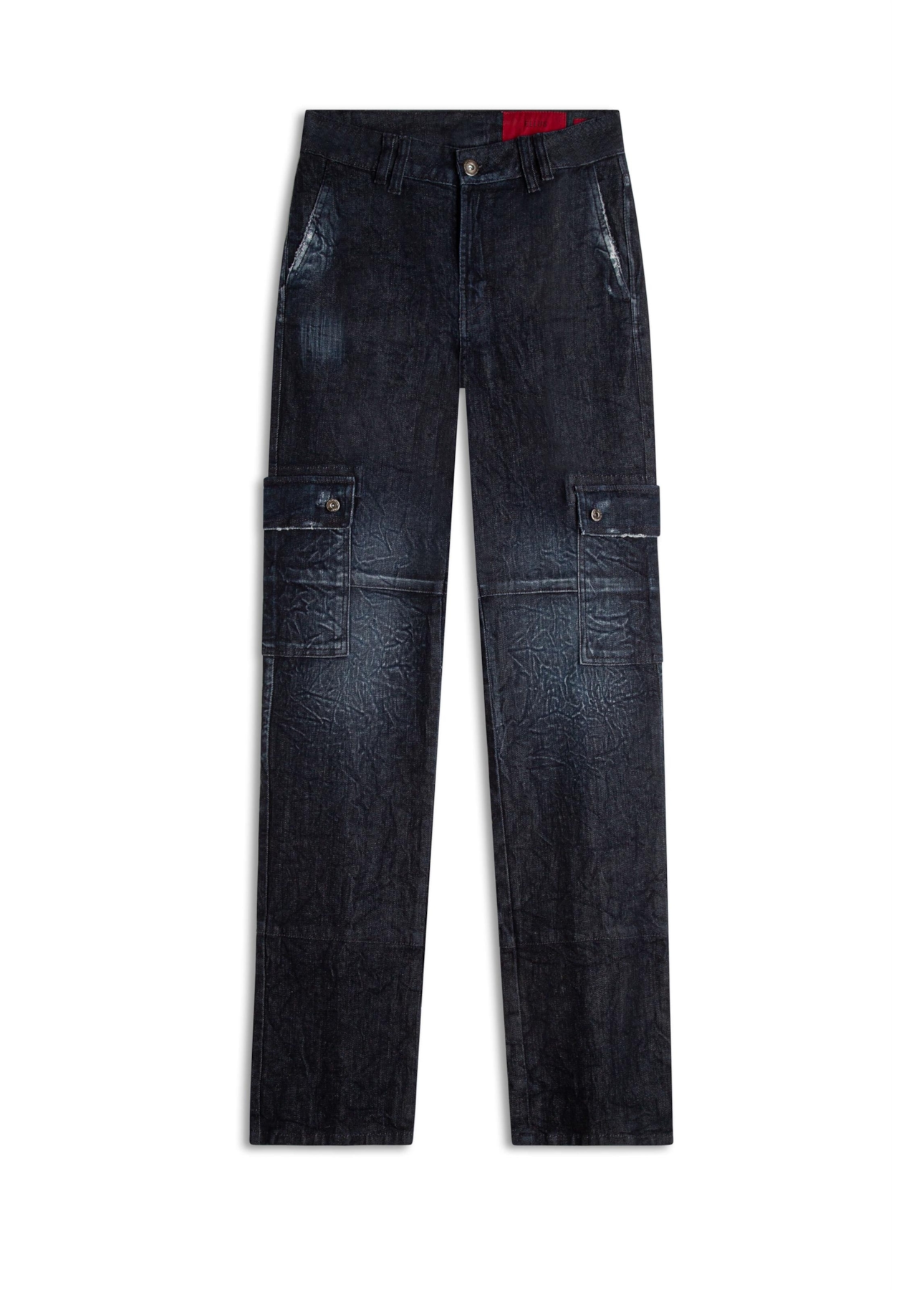 Calça Dark Forest Elastic Cargo Lav.Escuro C/ Craquelado