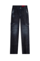 Calça Dark Forest Elastic Cargo Lav.Escuro C/ Craquelado