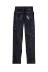 Calça Dark Forest Elastic Cargo Lav.Escuro C/ Craquelado
