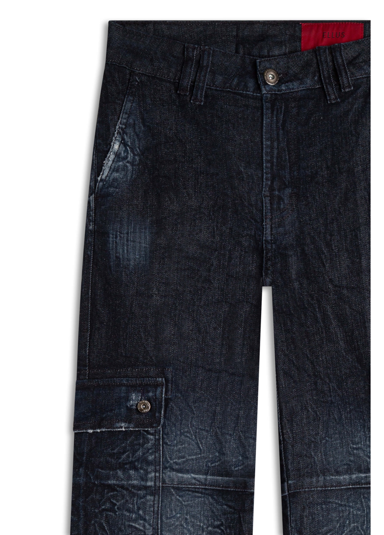 Calça Dark Forest Elastic Cargo Lav.Escuro C/ Craquelado