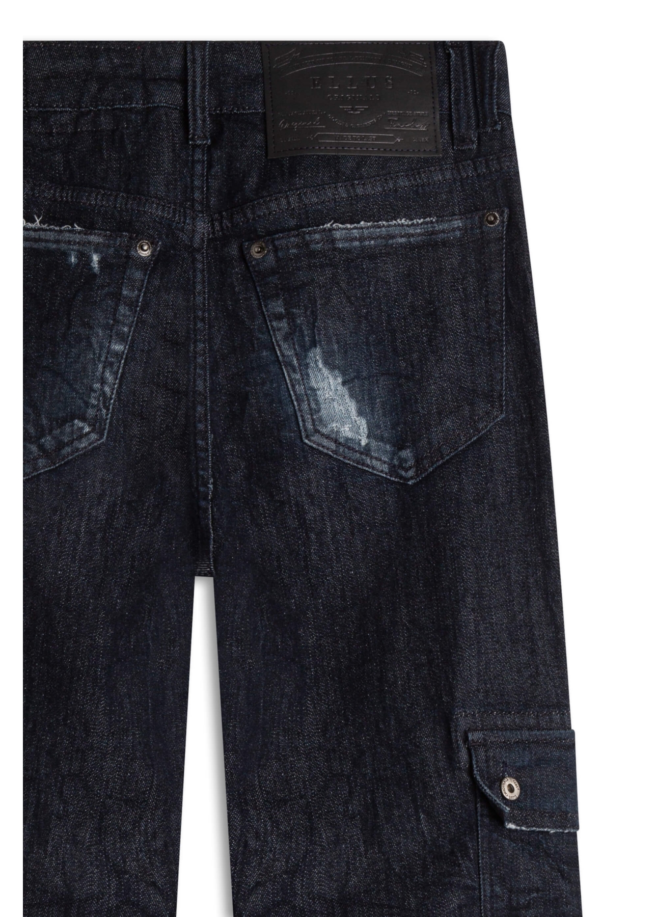 Calça Dark Forest Elastic Cargo Lav.Escuro C/ Craquelado