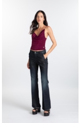 Calça Dark Forest Elastic Flare Lav.Escuro