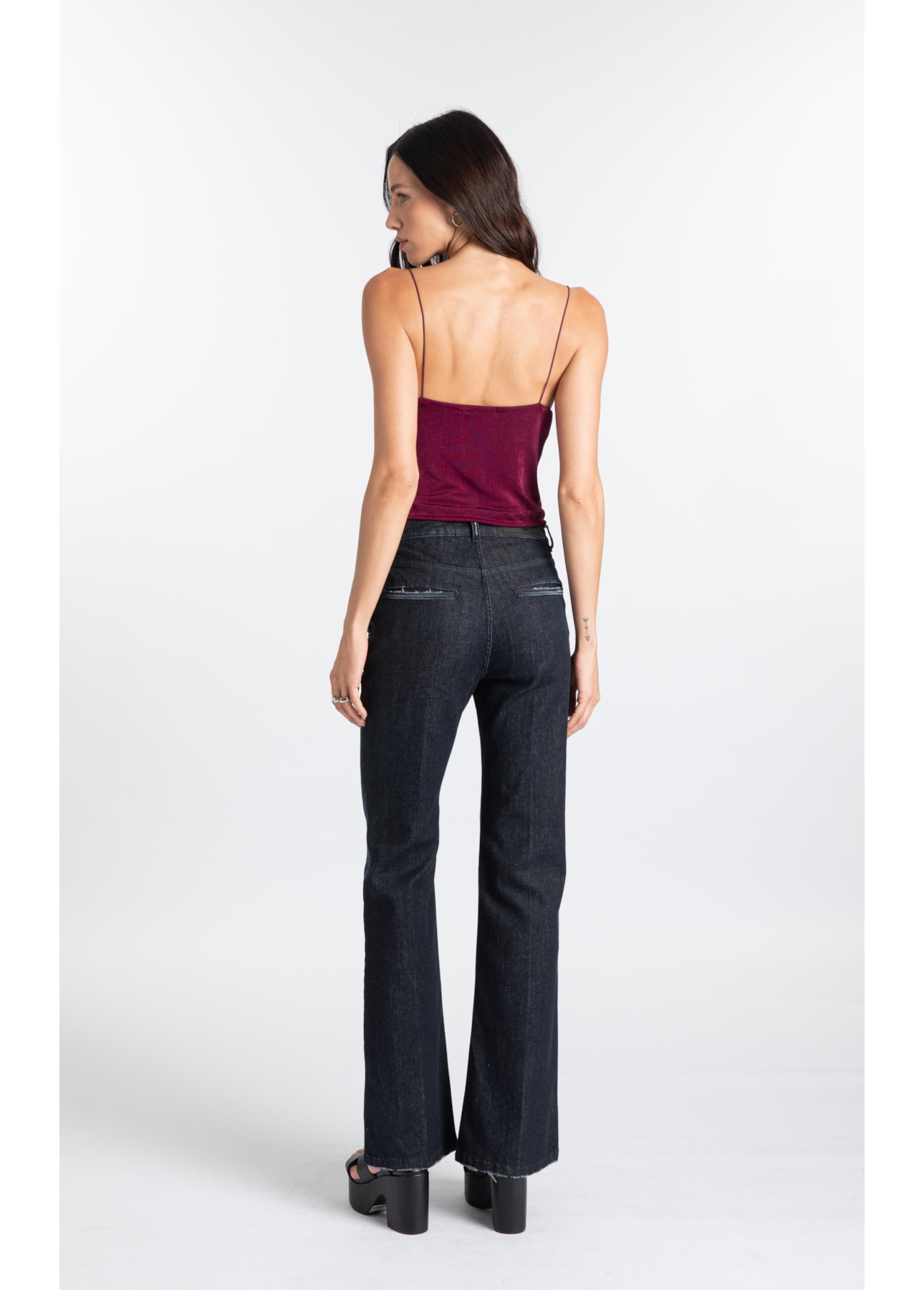 Calça Dark Forest Elastic Flare Lav.Escuro