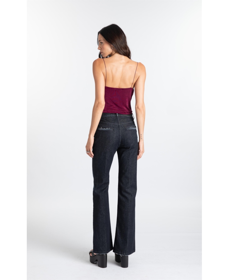 Calça Dark Forest Elastic Flare Lav.Escuro