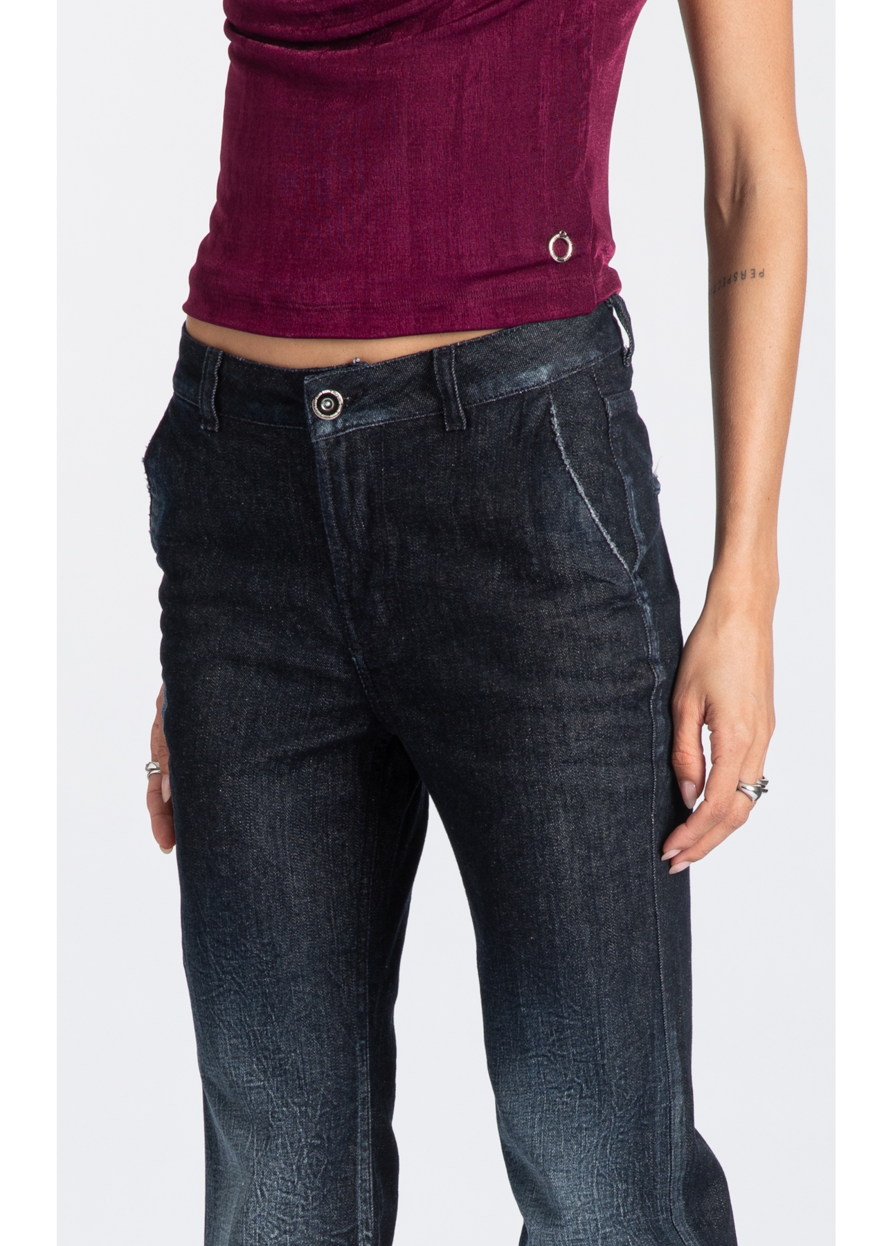 Calça Dark Forest Elastic Flare Lav.Escuro