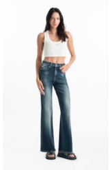 Calça Dark Forest Elastic Gisele Flare 2156 Lav Escuro