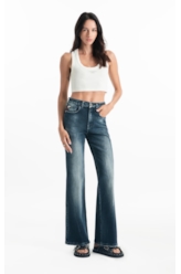 Calça Dark Forest Elastic Gisele Flare 2156 Lav Escuro