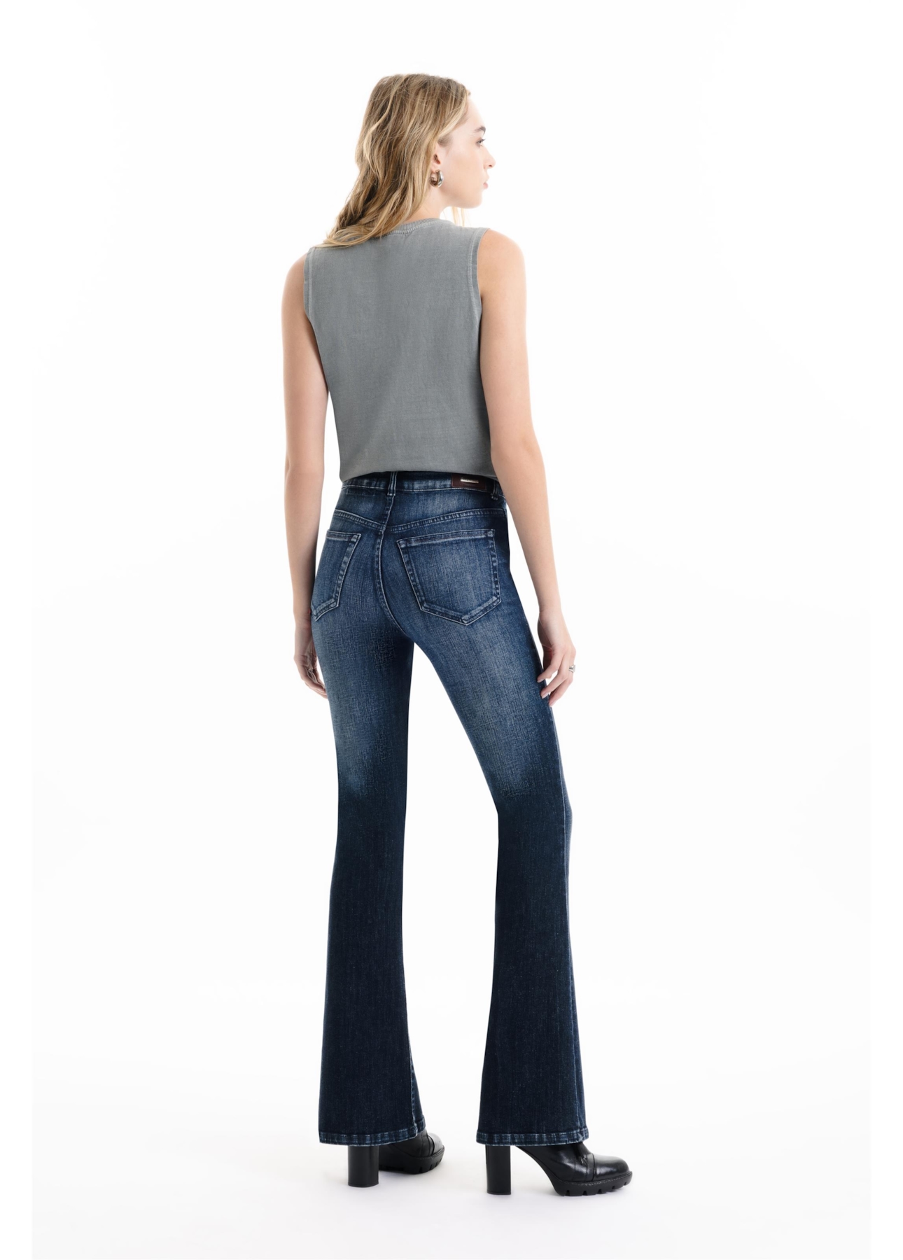 Calça Dark Forest Elastic Gisele Flare Lav.Escuro