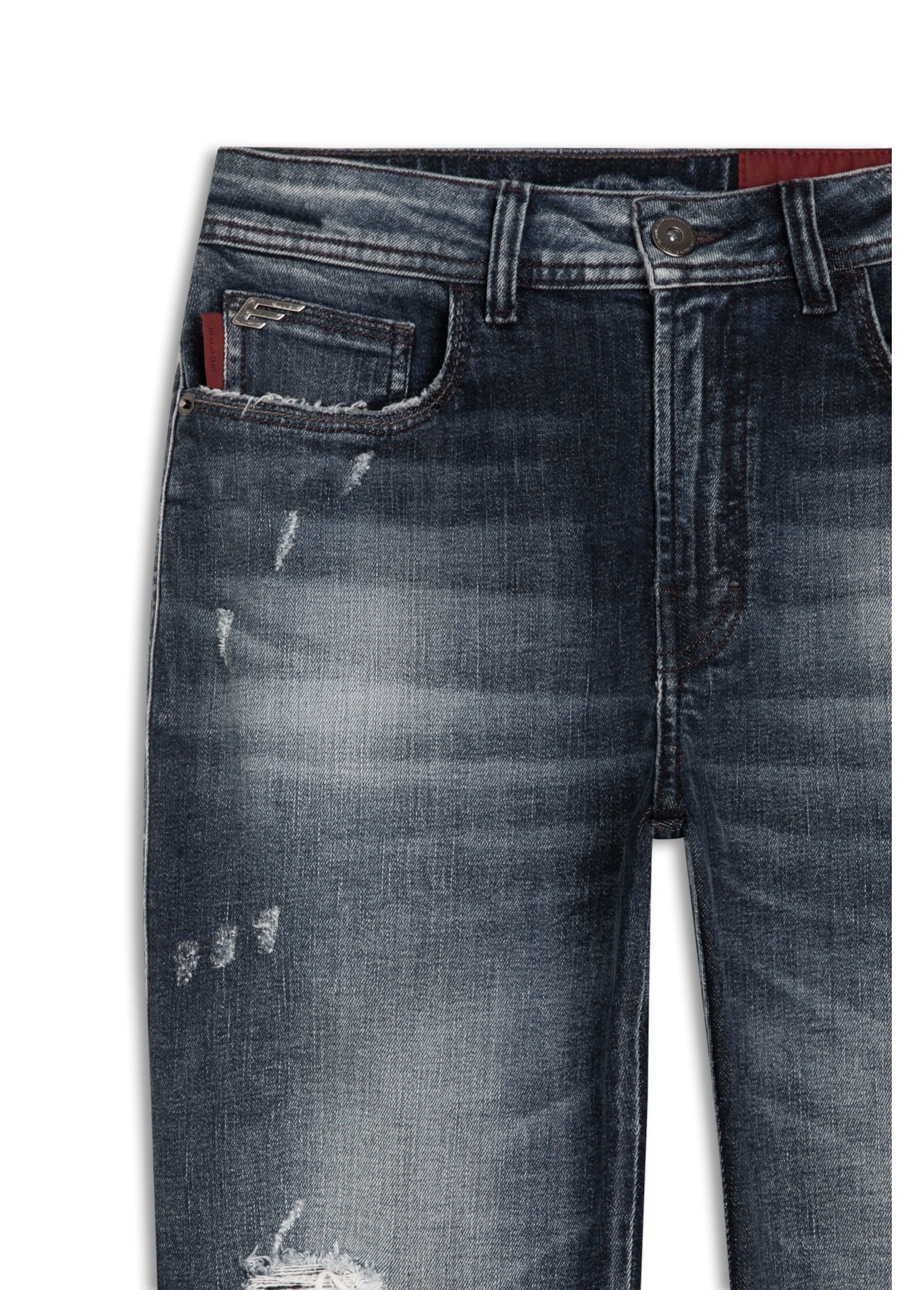 Calça Dark Forest Elastic Lav.Escuro C/Puidos+patch