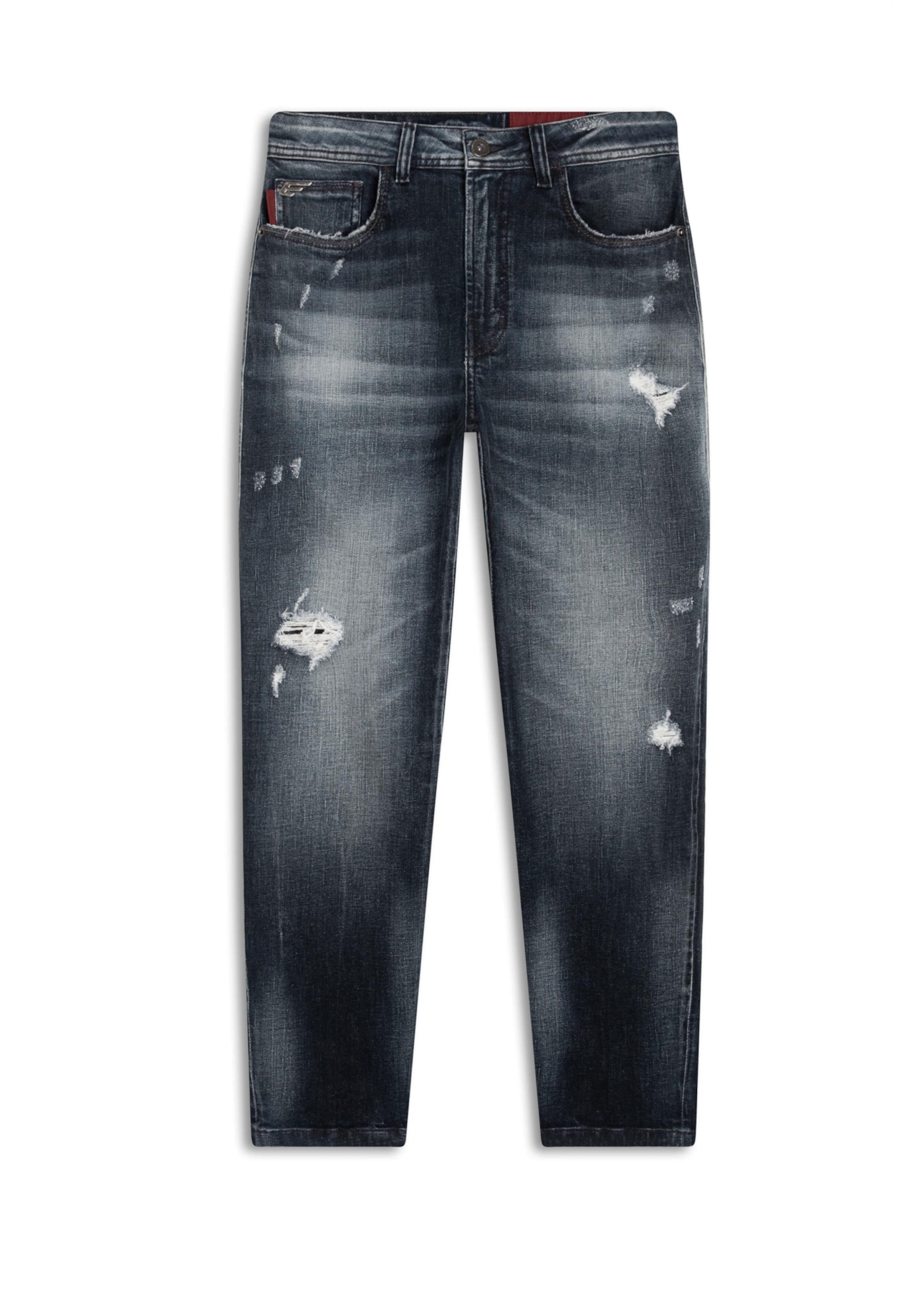 Calça Dark Forest Elastic Lav.Escuro C/Puidos+patch