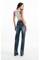 Calça Dark Forest Elastic Low Rise Lav. Escuro