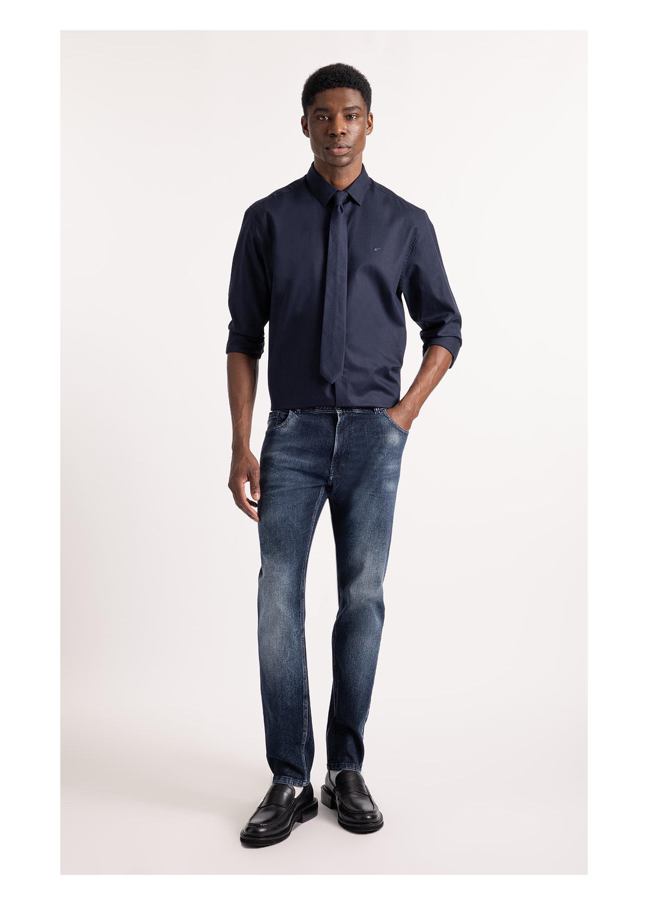 Calça Dark Forest Elastic Low Rise Lav. Escuro C/ Rede