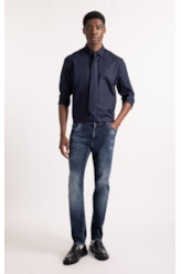 Calça Dark Forest Elastic Low Rise Lav. Escuro C/ Rede