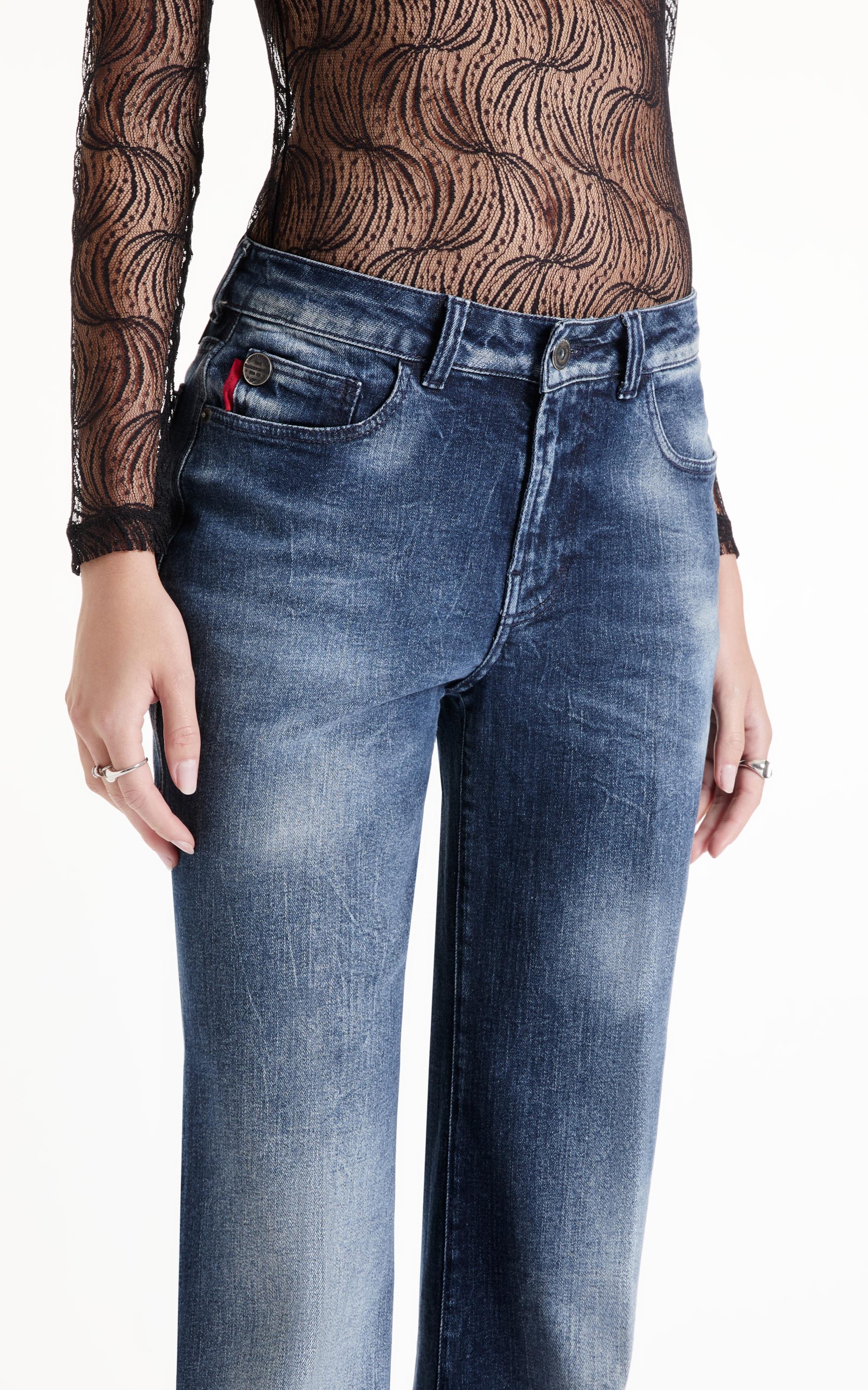Calça Dark Forest Elastic Patheph Lav. Escuro C/ Rede
