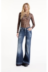 Calça Dark Forest Elastic Patheph Lav. Escuro C/ Rede