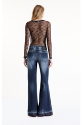 Calça Dark Forest Elastic Patheph Lav. Escuro C/ Rede