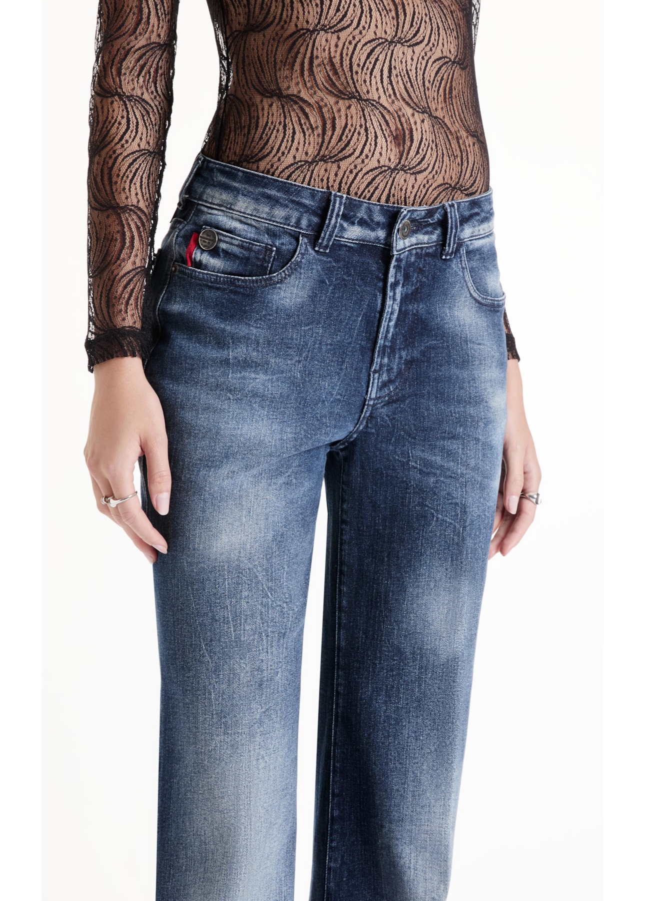Calça Dark Forest Elastic Patheph Lav. Escuro C/ Rede