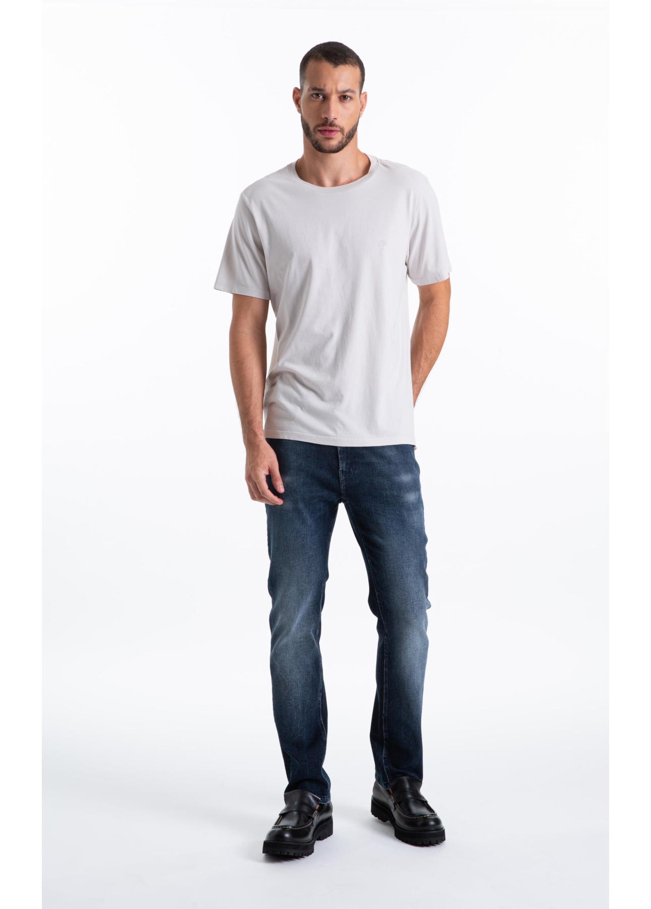 Calça Dark Forest Elastic Slim Contraste Lav. Escuro