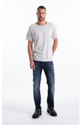 Calça Dark Forest Elastic Slim Contraste Lav. Escuro