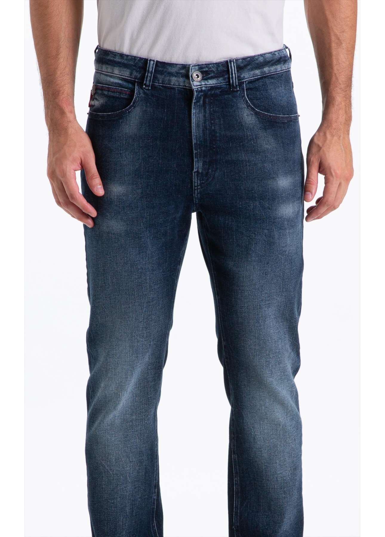 Calça Dark Forest Elastic Slim Contraste Lav. Escuro