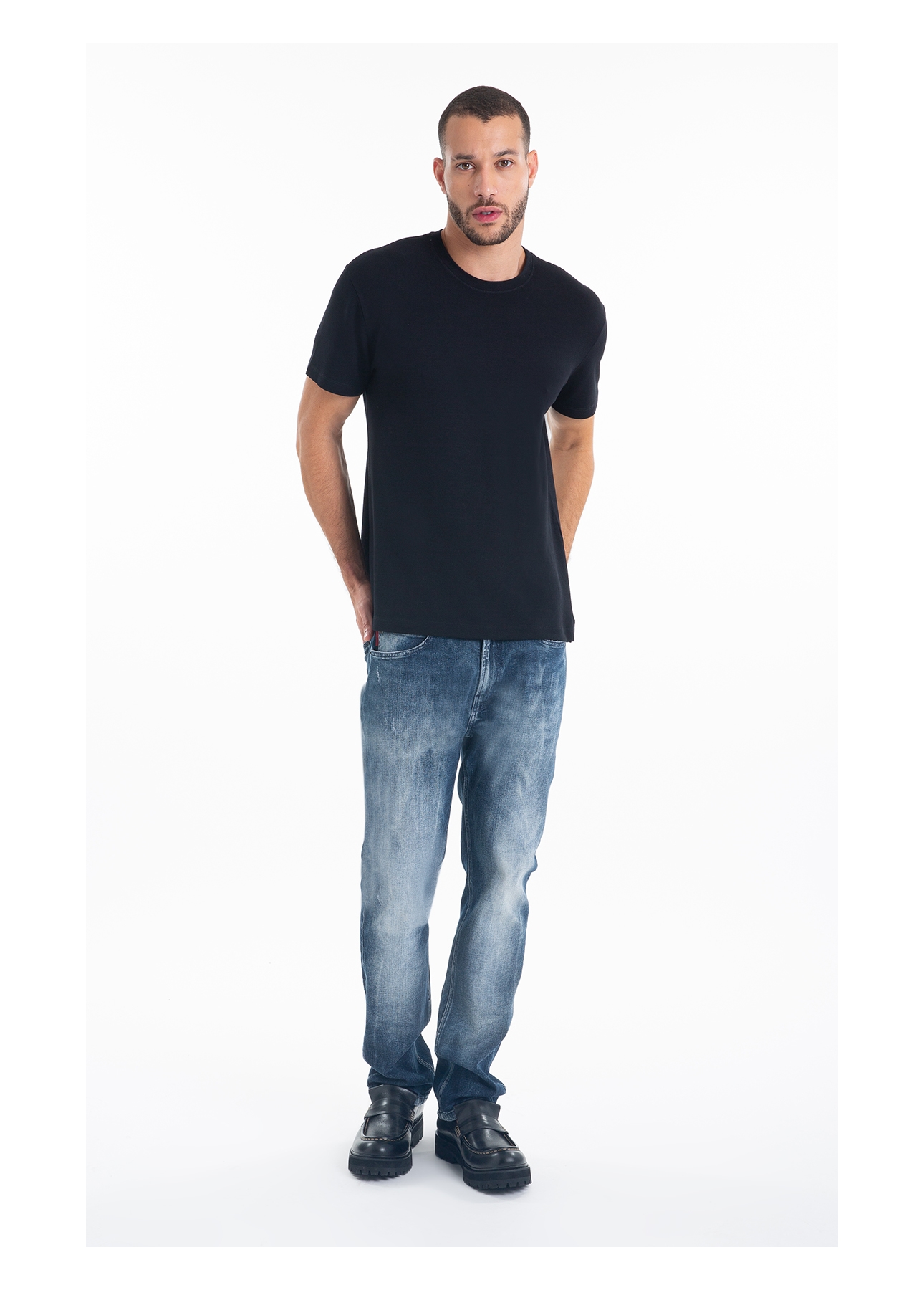 Calça Dark Forest Elastic Slim Lav.Escuro