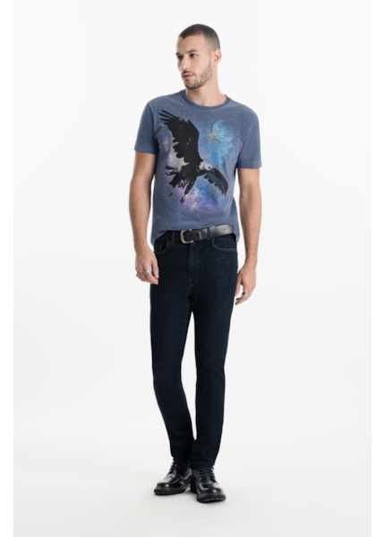 Calça Dark Forest Elastic Slim Lav. Escuro Ii