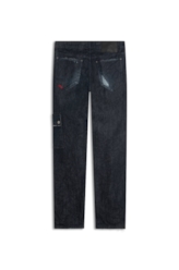 Calça Dark Forest Elastic Straight Cargo Lav.Escuro C/ Craquelado