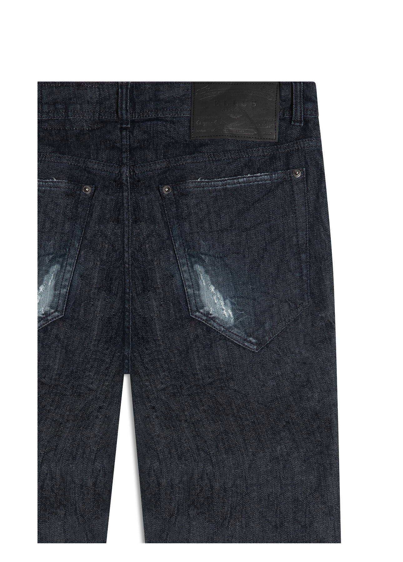 Calça Dark Forest Elastic Straight Cargo Lav.Escuro C/ Craquelado
