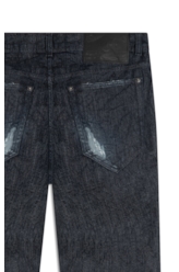 Calça Dark Forest Elastic Straight Cargo Lav.Escuro C/ Craquelado