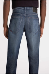 Calça Dark Indigo Elastic Escuro C/ Grampos