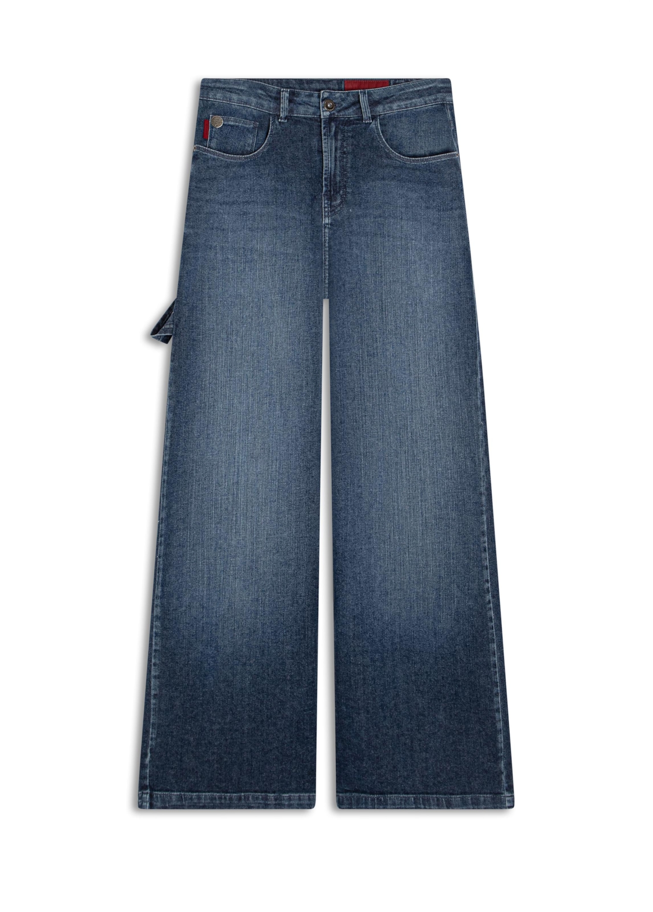 Calça Dark Indigo Elastic  Escuro C/ Grampos