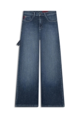 Calça Dark Indigo Elastic  Escuro C/ Grampos