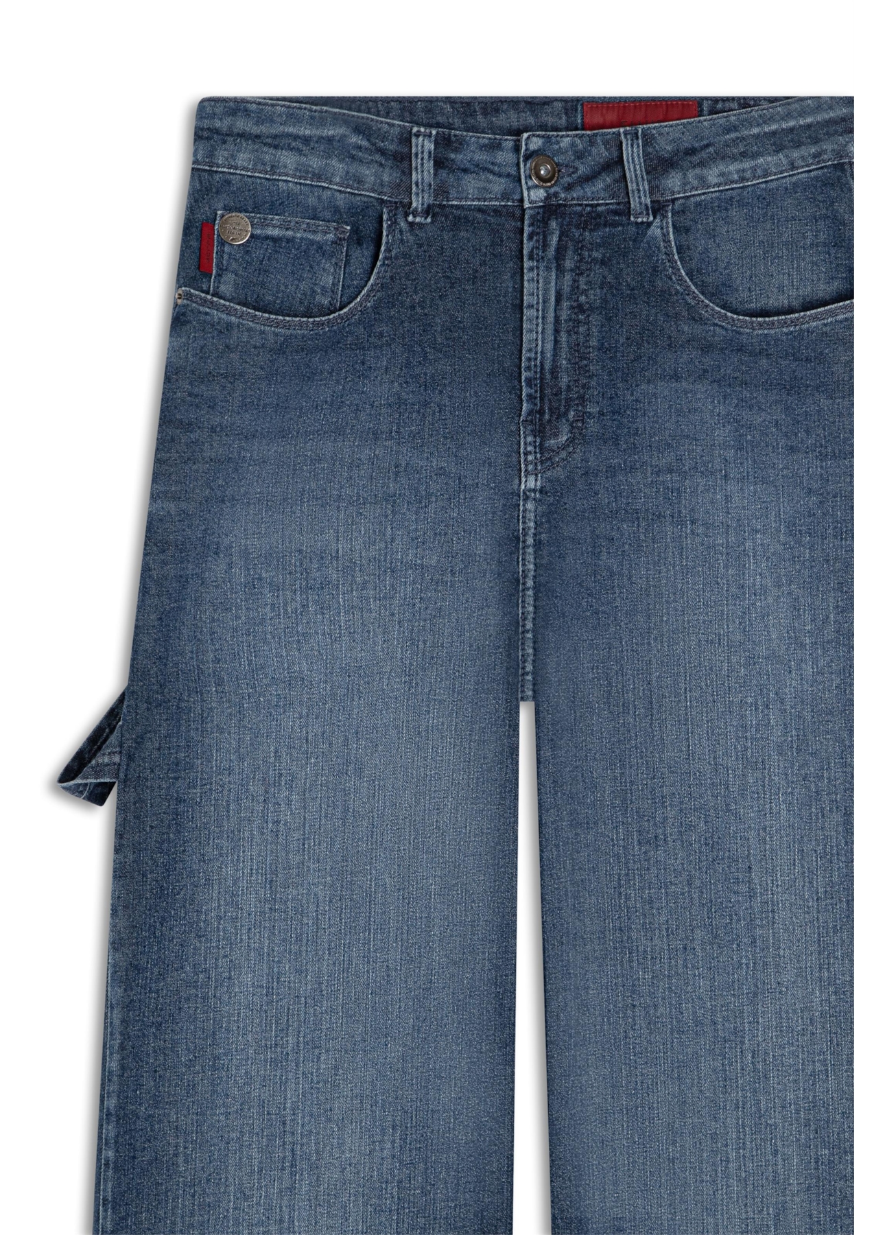 Calça Dark Indigo Elastic  Escuro C/ Grampos
