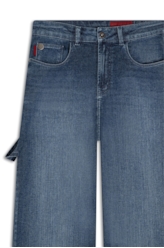 Calça Dark Indigo Elastic  Escuro C/ Grampos