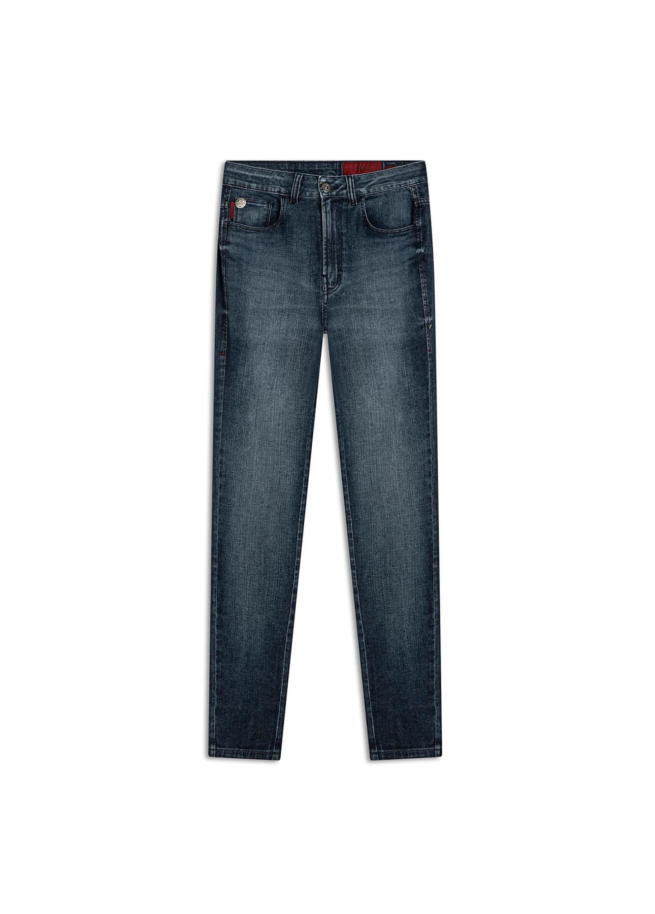 Calça Dark Indigo Elastic Gisele Escuro C/ Grampos