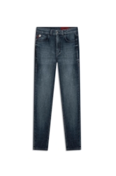 Calça Dark Indigo Elastic Gisele Escuro C/ Grampos