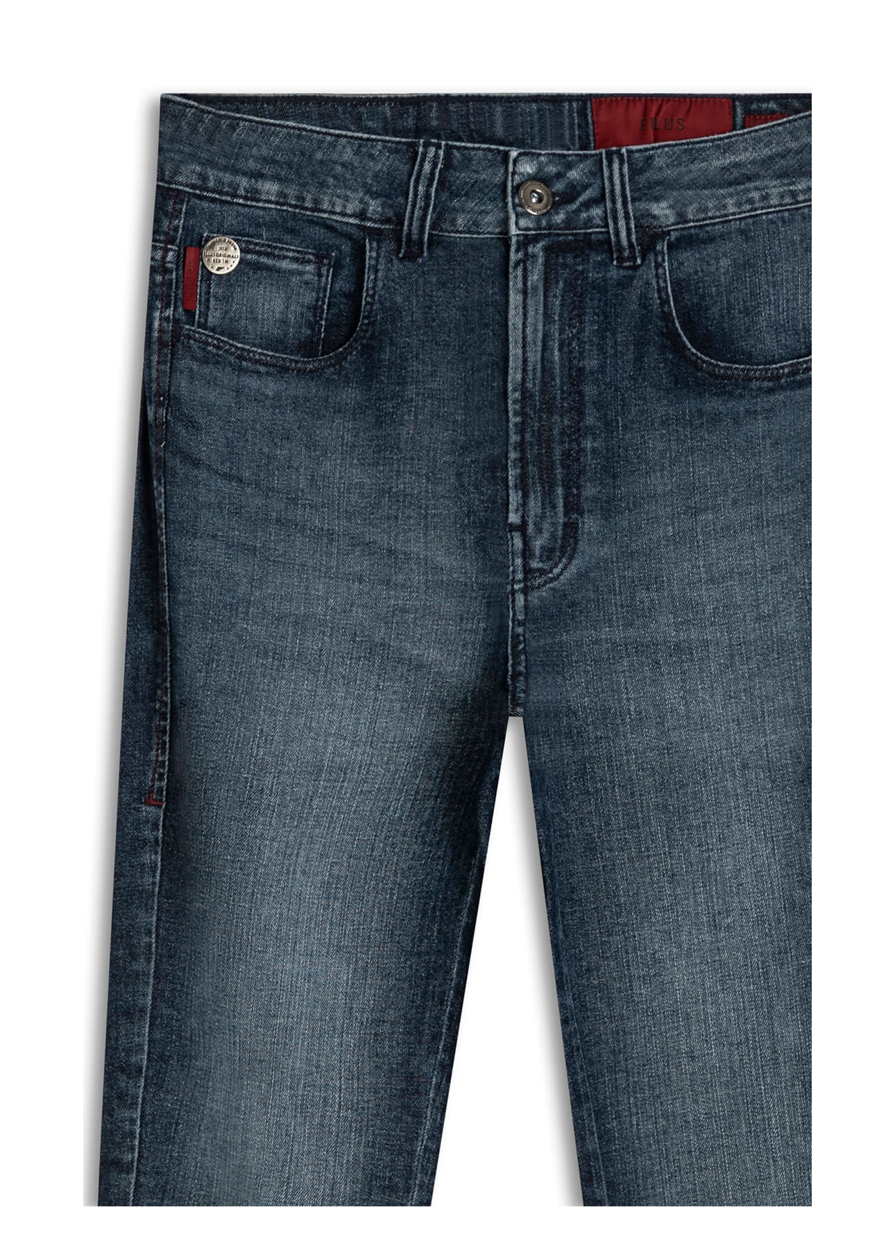 Calça Dark Indigo Elastic Gisele Escuro C/ Grampos