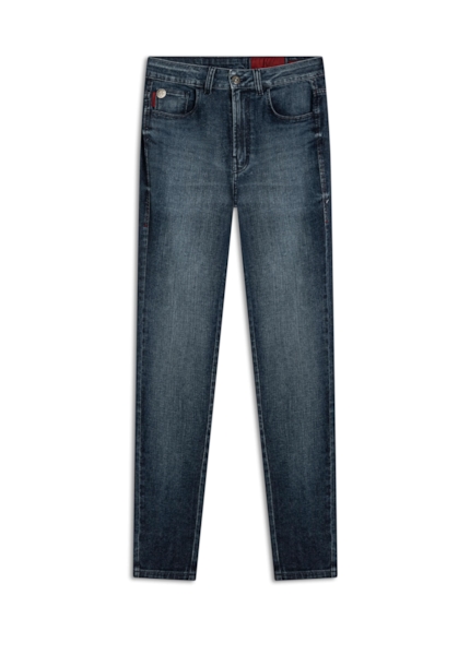 Calça Dark Indigo Elastic Gisele Escuro C/ Grampos