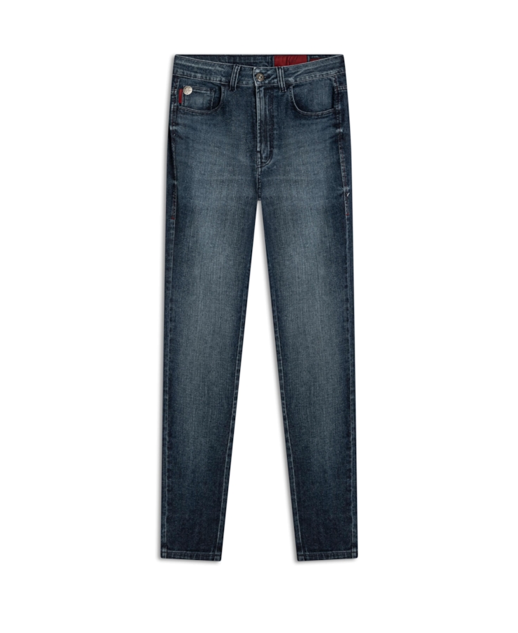 Calça Dark Indigo Elastic Gisele Escuro C/ Grampos