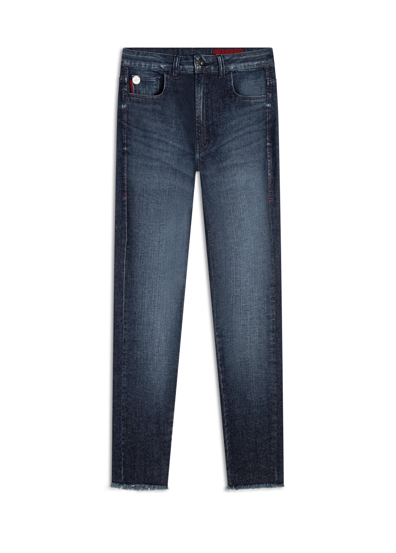 Calca Dark Indigo Elastic Gisele Escuro C/ Grampos P23