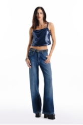 Calça Dark Indigo Elastic Lav.Escuro C/ Used
