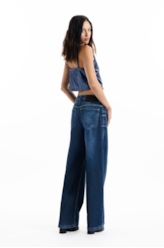 Calça Dark Indigo Elastic Lav.Escuro C/ Used