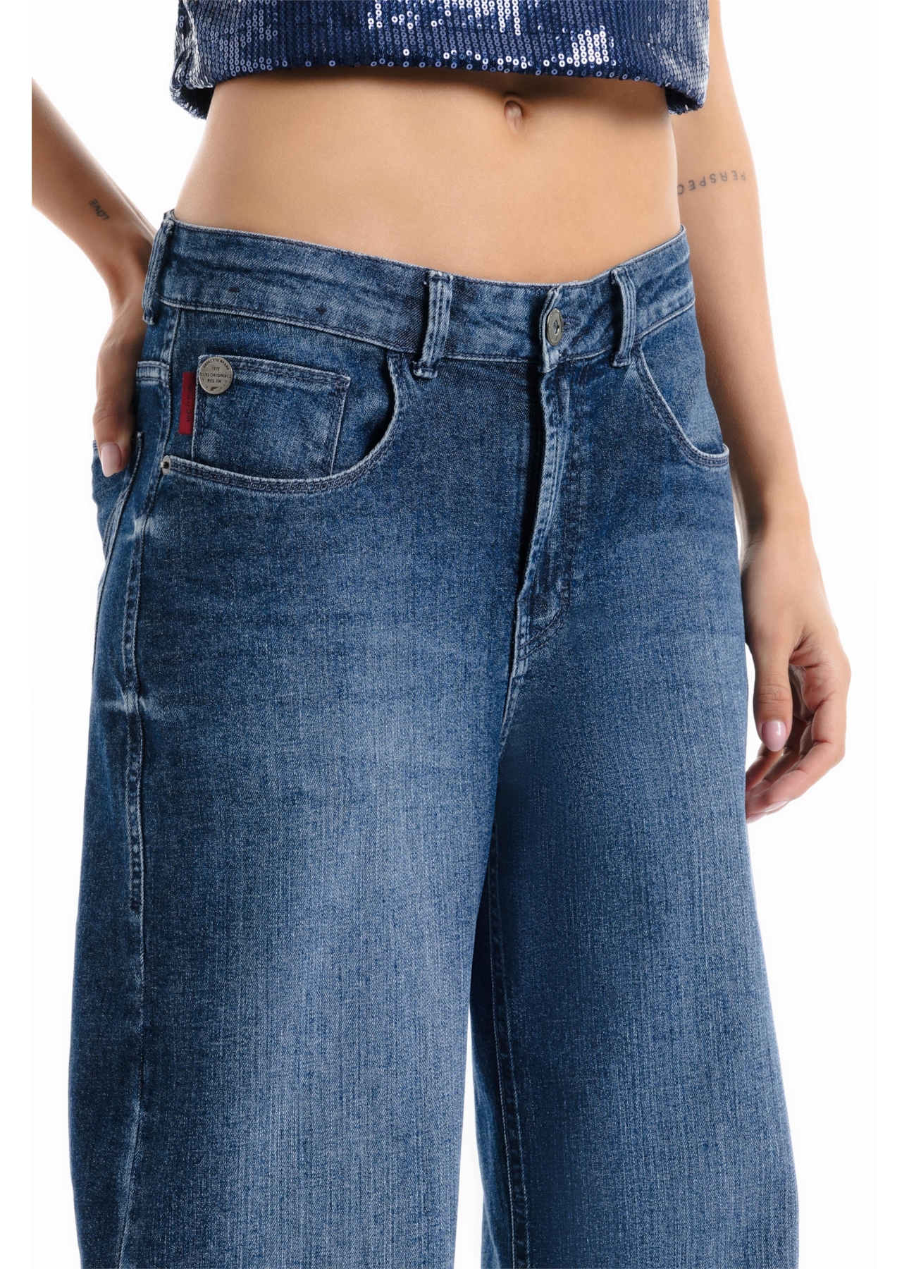 Calça Dark Indigo Elastic Lav.Escuro C/ Used