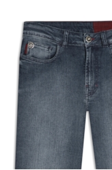 Calça Dark Indigo Elastic Médio C/ Grampos