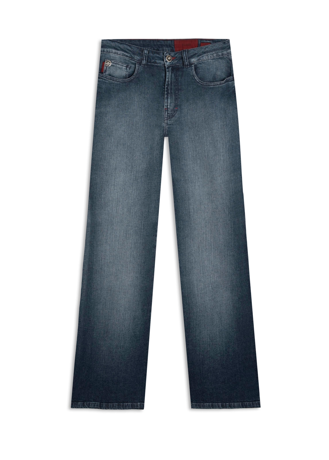 Calça Dark Indigo Elastic Médio C/ Grampos