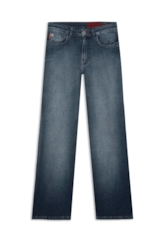 Calça Dark Indigo Elastic Médio C/ Grampos