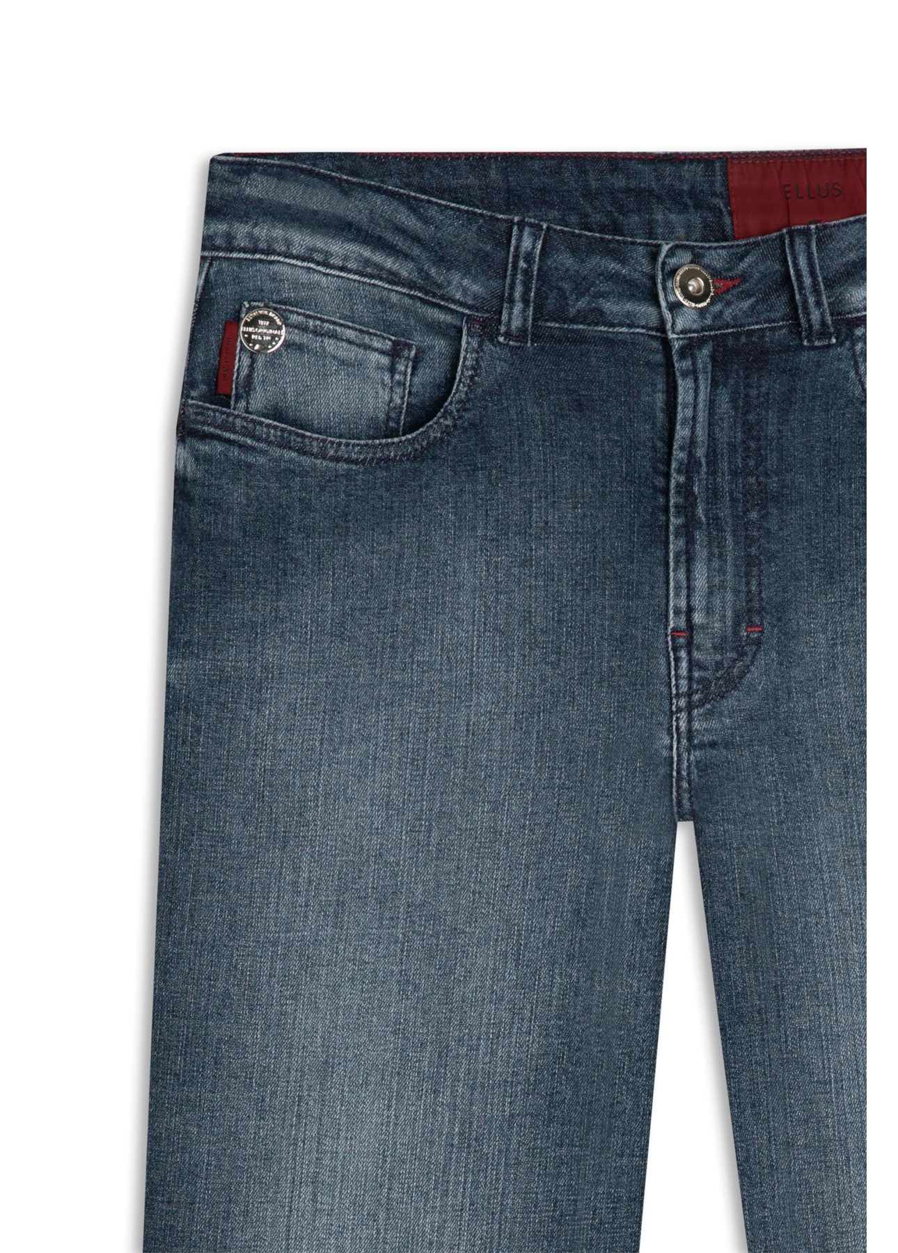 Calça Dark Indigo Elastic Médio C/ Grampos