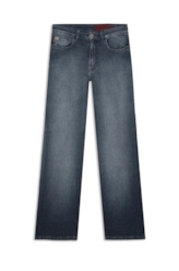 Calça Dark Indigo Elastic Médio C/ Grampos