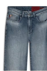 Calça Dark Indigo Elastic Reta Lav.Claro C/Used